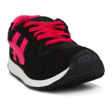Black/Pink Gold Star Sports Shoes (038)