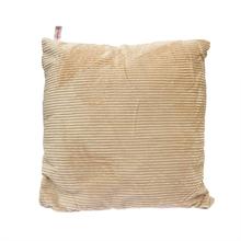Concise Stripes Suede Cushion (Beige)