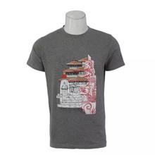 Bastra Monument Printed Casual T-Shirt For Men-White