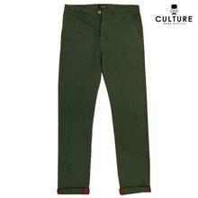 Army Green Slim Fit Chinos For Men