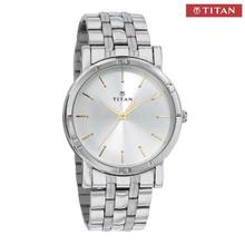 Titan 1639SM01 Silver White Dial Analog Watch For Men