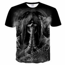 BIANYILONG 2018 black Cobweb&Skull pinted 3D t shirt Men tshirt Summer