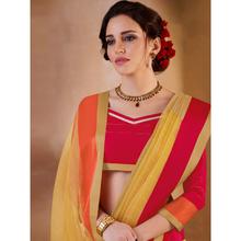 Stylee Lifestyle Gold Organza Woven Saree - 1892