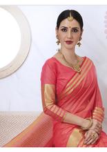 Stylee Lifestyle Coral Kota Silk Woven Saree -1541