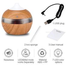 KBAYBO 300ml Mini USB Air Humidifier essential Oil Diffusers Wood