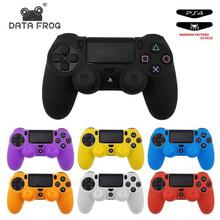 Data Frog Soft Silicone Gel Rubber Skin Cover For SONY Playstation 4 PS4 Controller Protection Case For PS4 Pro Slim Gamepad