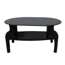 Black Wooden Side Tea Table, 17"