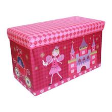 Pink Castle Printed Foldable Ottoman For Kids