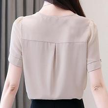 Blusas mujer de moda 2019 ladies tops short sleeve chiffon