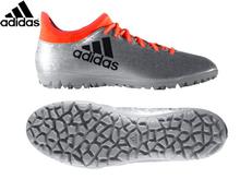 Kapadaa: Adidas Metallic/Orange X 16.3 Turf Football Shoes For Men – S79575