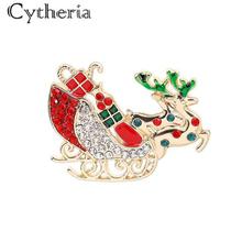 Christmas enamel pins and Brooches deer santa Bell gifts