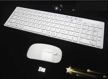 Thin White Wireless keyboard and Mouse Combo for Apple Design Desktop Computer Accessories with Protective Cover