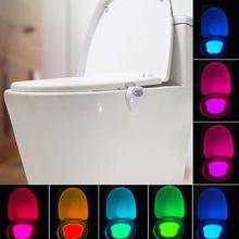 Sensor Motion Activated LED Toilet Night Light Battery-powered 8 Changing Colors Magic Toliet LED Sensor Lamp