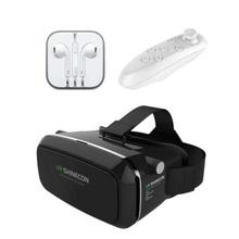 Bundle of 3 - VR Box Shinecon 4th Generation, Bluetooth Gaming Remote &  Earphone