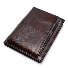 Promo Wallet Vintage Genuine Leather Men's Short Wallet