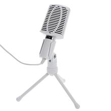 SF-940 Professional 3.5mm Condenser Sound Podcast Studio Microphone Mic w/ Tripod Stand