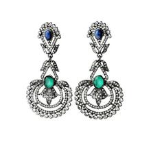 Flaming Silver and Diamond Earrings