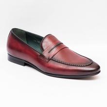 Kapadaa: Gallant Gears Wine Red Slip on Formal Leather Shoes For Men – (139-A50)