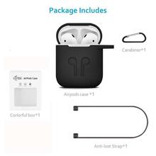 irPods Case Cover, Silicone AirPods Case Protective AirPods Accessories Set with Clip Holder/Keychain/Strap/ for Apple Airpod (2-Black)