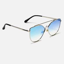 Ice Blue Gun Frame Cat Eye Sunglasses