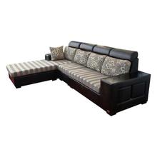 Sunrise Furniture HS-28 L-Shape Wooden Sectional Couch Sofa - Black