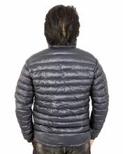 Men's Blue Black Quilted Windproof Jacket