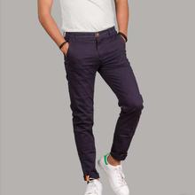 Black Stretchable Cotton Chinos For Men By Nyptra