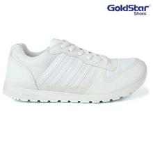 Goldstar White Leather/Mesh/Rubber Sports Shoes For Men(92)