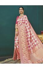 Stylee Lifestyle Magenta Banarasi Silk Jacquard Saree - 2070