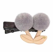 Grey Cherry Design Hair Clip For Women