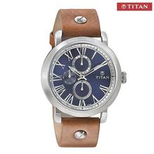 Titan Blue Dial Chronograph Watch For Men - 90049SL01