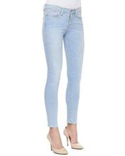 Faded Blue High Waist Slim Fit Jeans For Women
