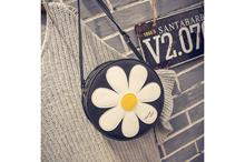 Flower Round Cross Body Vintage Style PU Leather Bag For Women