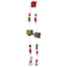 Castello Multicolored Bell Drop Felt Elephant Decor