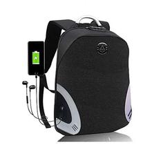 Wiersoon 15.6 School  Laptop Backpack Waterproof Usb Anti-Theft (BLACK)