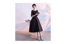 Chic Elegant Princess Thin Waist Thin Lace Party Short Shoulder Slit Sleeve Dress