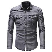 Denim jacket _ 2020 autumn stitching sleeves men's denim