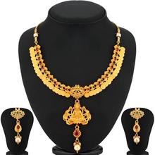 Sukkhi Gorgeous Gold Plated Temple Coin Necklace Set For