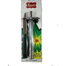 Royal Stainless Steel Electric Gas Lighter With Laser Knife