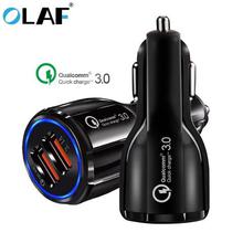 Olaf Car USB Charger Quick Charge 3.0 2.0 Mobile Phone Charger 2 Port USB Fast Car Charger for iPhone Samsung Tablet Car-Charger