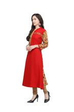 Stylee Lifestyle Red Rayon Printed Kurti (5036)