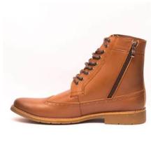 Caliber Shoes Tan Brown Lace Up Lifestyle Boots For Men - ( 507 C)