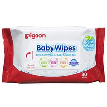 Pigeon Water Base Baby Wipes - 30 Sheets - 2-in-1