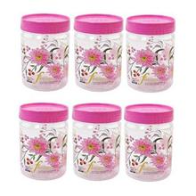 Ski Homeware Printed Easy Pet Jars 500ml (6 Pcs)- Pink