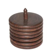 Wooden Round Tea Coasters(Weancop Handicrafts)
