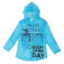 Blue Nylon Full Sleeve Printed Windcheater For Boys