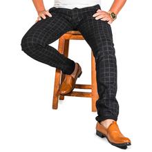 Virjeans Stretchable Cotton Check Black Chinos Pant for Men (VJC 715) 3