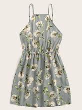 Floral Print Knot Cami Dress