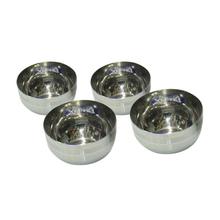 Everest Stainless Steel 4" x 2.4" Apple Bowl - 4 Pcs. Set