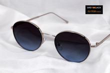 GREY JACK Polarized Round Black Gradient Lens With Gun Silver Metal Frame, Sunglasses For Women & Men